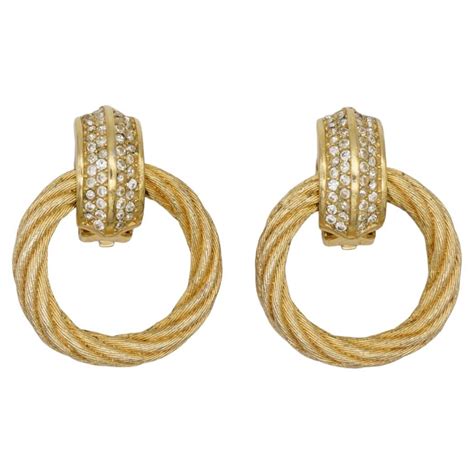 dior earrings drop|christian dior hoop earrings.